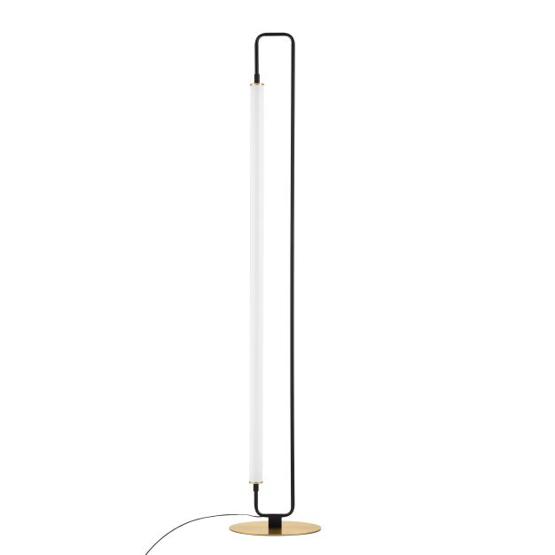 Nova Luce Wetro - Stehleuchte - 28 x 150 cm - 32W LED inkl. - matt schwarz und gold