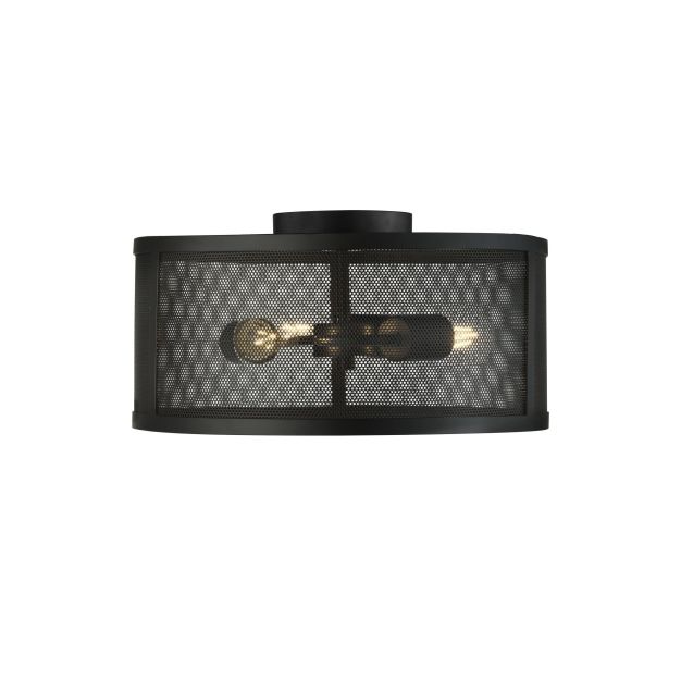 Searchlight Fishnet - Deckenleuchte - Ø 45 x 21 cm - mattschwarz