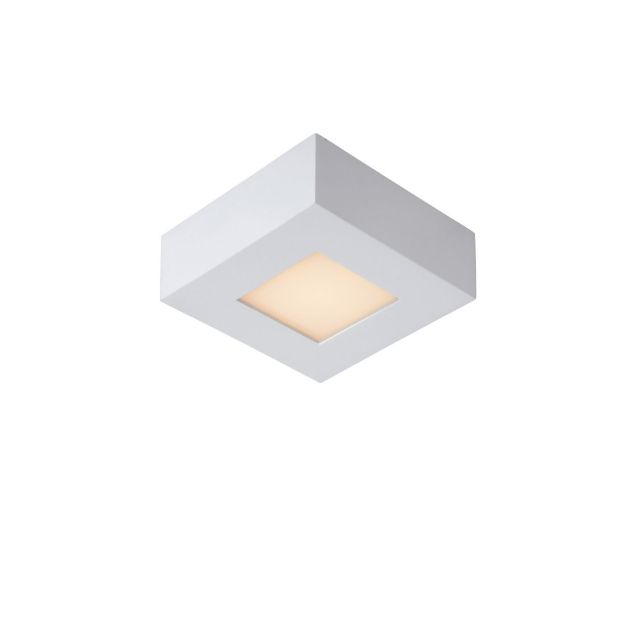 Lucide Brice-Led - Deckenleuchte - 10,8 x 10,8 x 3,9 cm - 8W dimmbare LED inkl. - IP44 - weiß