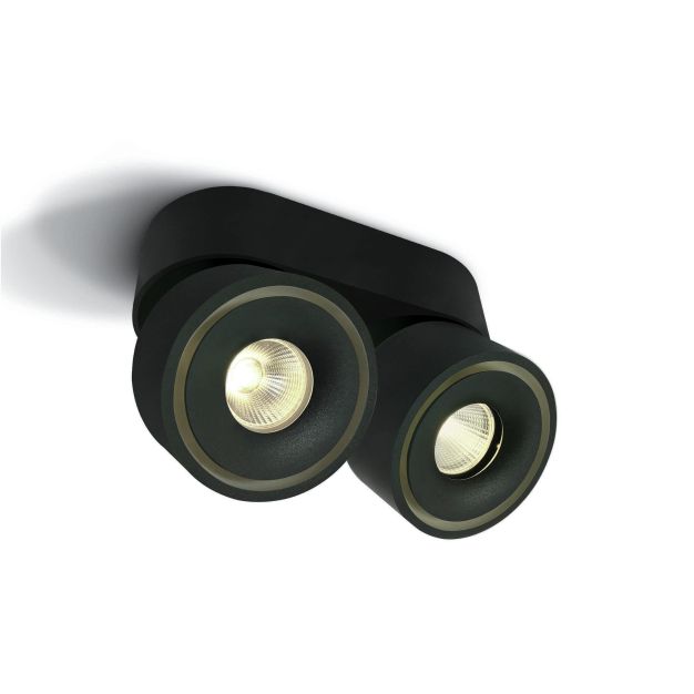 ONE Light Adjustable Display Spots - Aufbaustrahler 2L - 16,2 x 7,8 x 4 cm - 2 x 8W LED inkl. - schwarz
