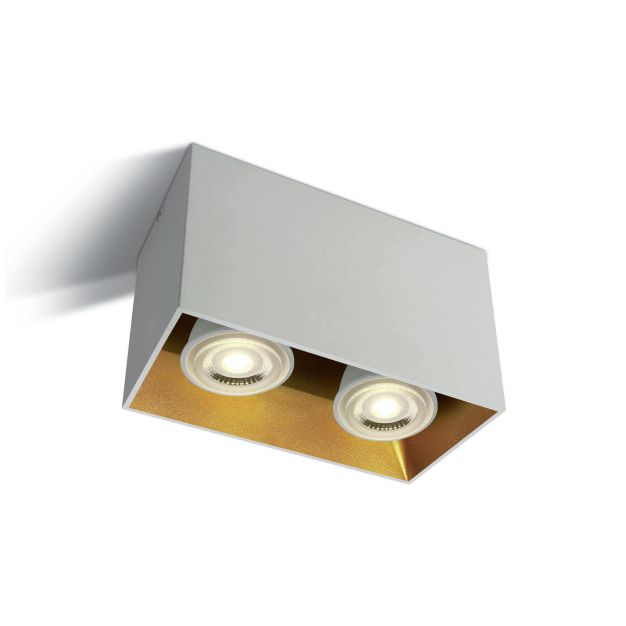 ONE Light GU10 Dekorative Vierkant-Zylinder - Deckenleuchte - 16,5 x 8,3 x 9,4 cm - weiß