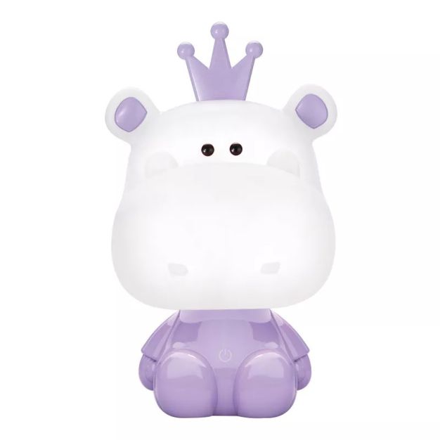 Zuma Line Animals Hippo - Tischleuchte - 19 x 32 cm - 3W dimmbare LED inkl - violett