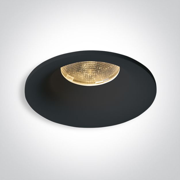ONE Light Recessed Spots Fixed LED - Einbaustrahler - Ø 86 mm, Ø 75 mm Einbaumaß - 12W dimmbare LED inkl. - IP65 - schwarz