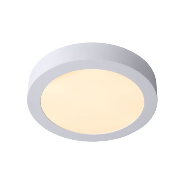 Lucide Brice-Led - Deckenleuchte - Ø 24 x 3,9 cm - 15W dimmbare LED inkl - IP44 - weiß