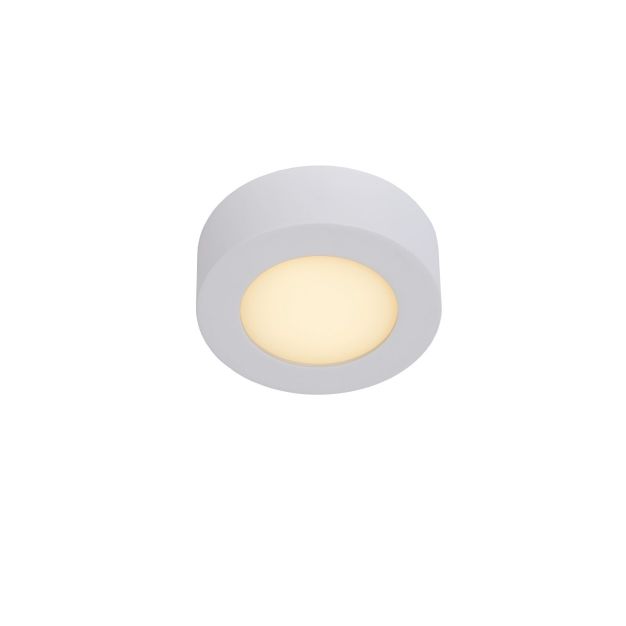 Lucide Brice-Led - Deckenleuchte - Ø 11,7 x 3,9 cm - 8W dimmbare LED inkl. - IP44 - weiß