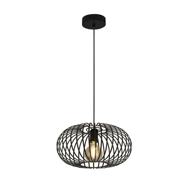 Searchlight Avery - Pendelleuchte - Ø 40 x 150 cm - mattschwarz