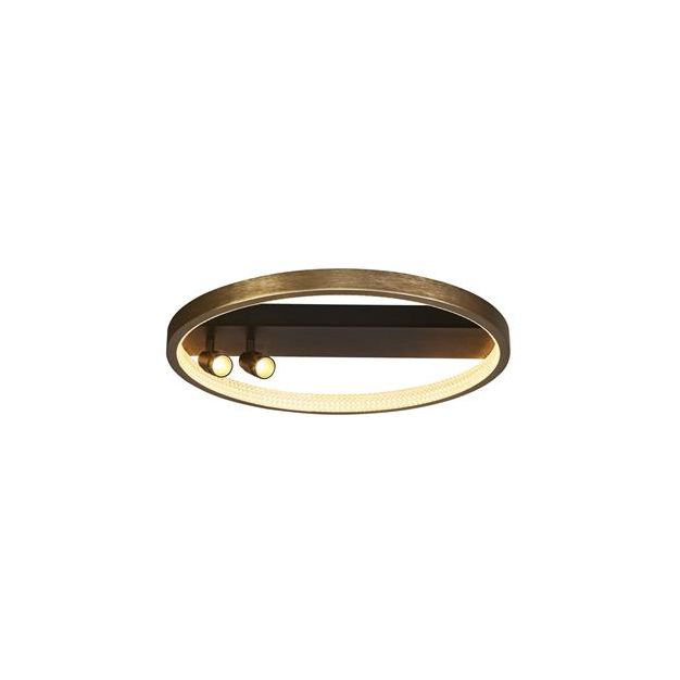 Searchlight Grace Flush - Deckenleuchte - Ø 50 x 13 cm - 37,8W dimmbare LED inkl - schwarz/gold