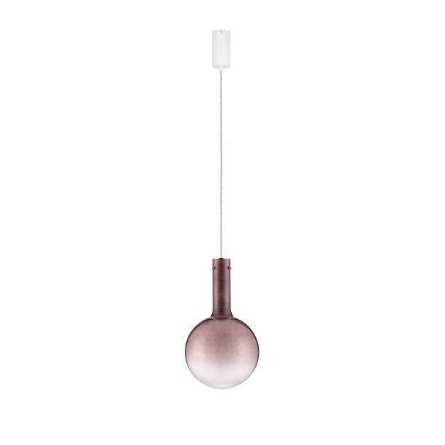 Nova Luce Nostos - Hängelampe - Ø 25 x 170 cm - 6W dimmbar LED inkl. - braun und gold