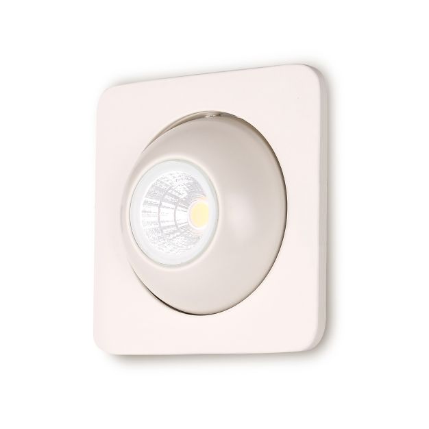 Maxlight Technical Spot H0068 - Einbaustrahler 1L - 110 x 110 mm, Ø 75 mm Einbaumaß - 8W LED inkl. - weiß