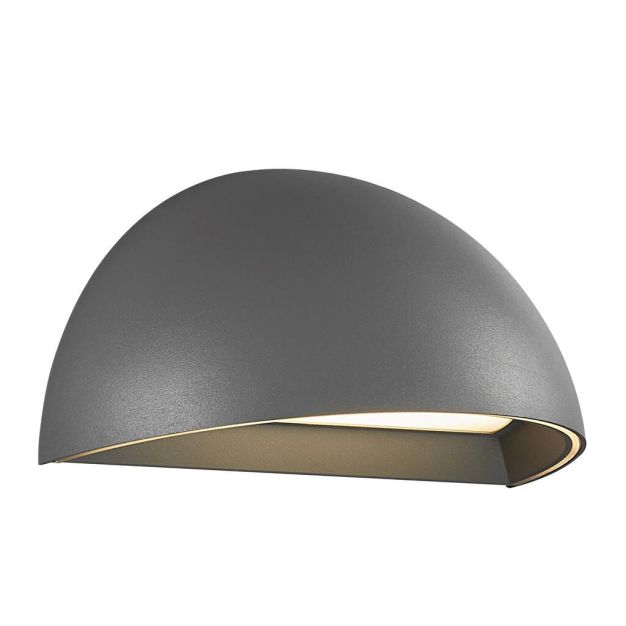 Nordlux Smart Arcus - Wandleuchte - intelligente Beleuchtung - 10 x 20 x 10 cm - 9,5W LED inkl - IP54 - grau