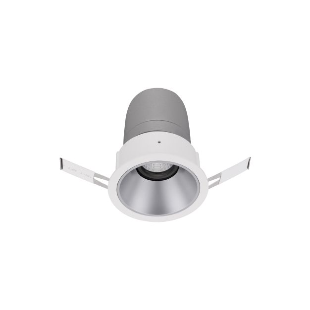 Nova Luce Homer - Einbaustrahler - Ø 85 mm - Einbaumaß 75 mm - 15W LED inkl. - 24° Abstrahlwinkel - weiß mit Aluminium