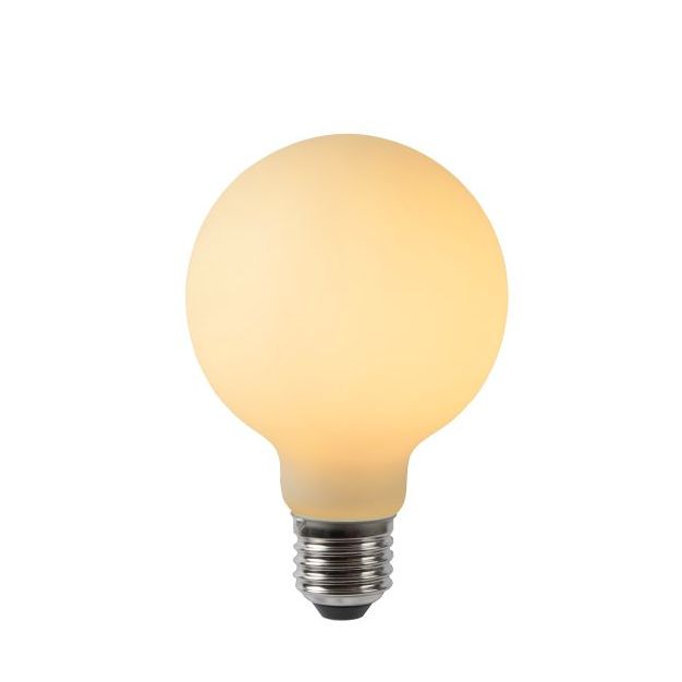 Lucide LED-Glühbirne - Ø 8 cm - E27 - 5W dimmbar - 2700K - opal