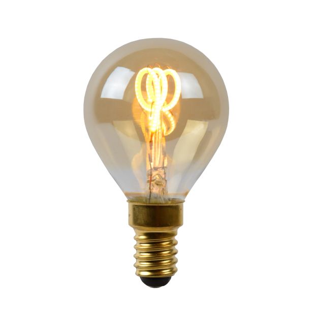 Lucide LED-Glühbirne - Ø 4,5 x 7 cm - E14 - 3W dimmbar - 2200K - amber