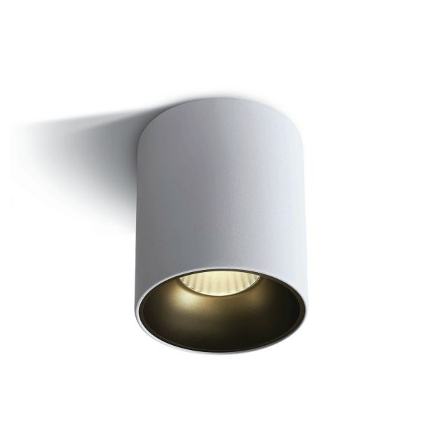 ONE Light Retro Dark Light Cylinders - Aufbaustrahler 1L - Ø 9,4 x 11,5 cm - 20W LED inkl. - weiß