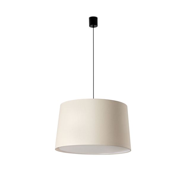 Faro Windsor S – hängelampe – Ø 64 x 37,5 cm – mattschwarz und leinen
