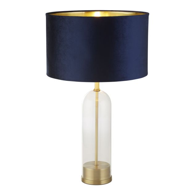 Searchlight Oxford - Tischleuchte - Ø 40 x 51 cm - schwarz, gold und navy blau