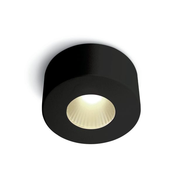 ONE Light LED Fashion Cylinders - Aufbaustrahler 1L - Ø 7,95 x 4 cm - 7W dimmbare LED inkl. - schwarz