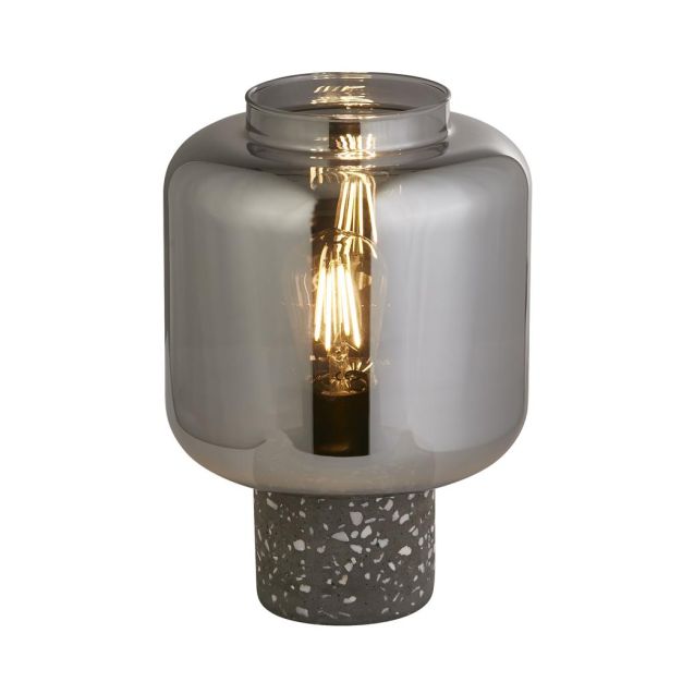 Searchlight Vessel - Tischleuchte - Ø 20 x 28 cm - Rauchglas und schwarz