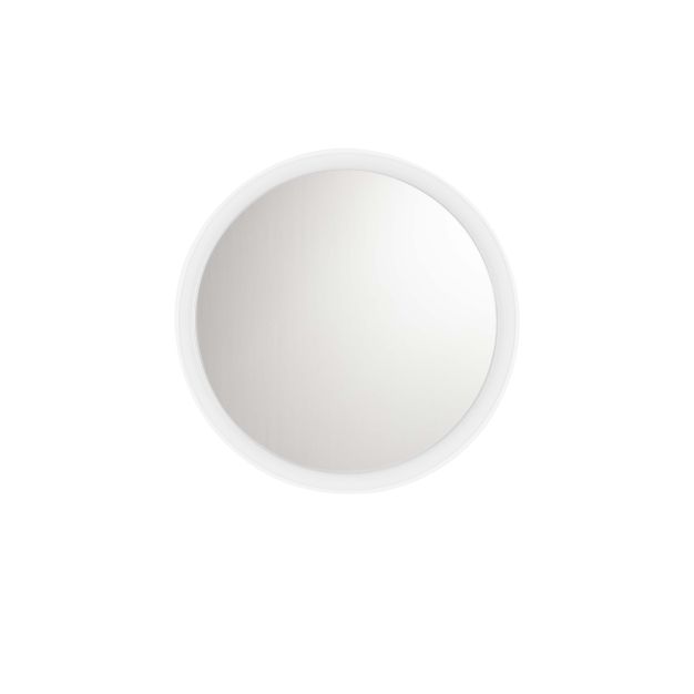 Nova Luce Onar - Spiegel mit Beleuchtung - Ø 58 x 6 cm - 21W LED inkl. - Sand Weiß