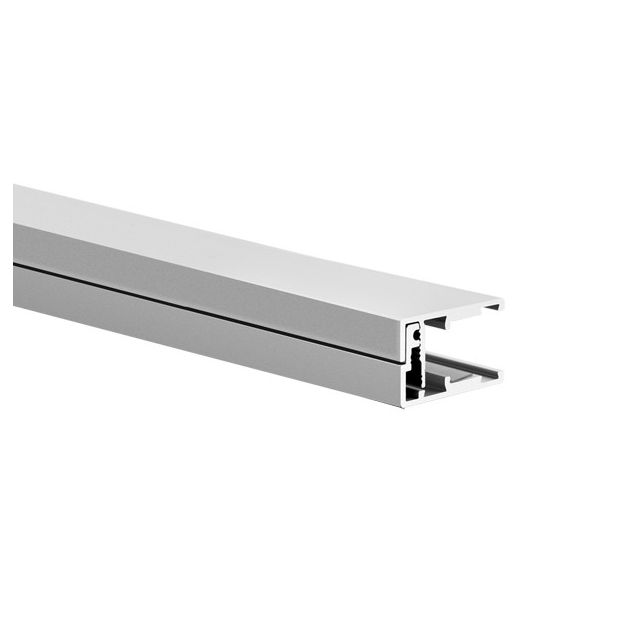 Klus KRAV-05IN - LED-Profil für Glaswände mit einer Stärke von 11,9mm bis maximal 13,5mm - 1,69 x 2,80 cm - silber eloxiert