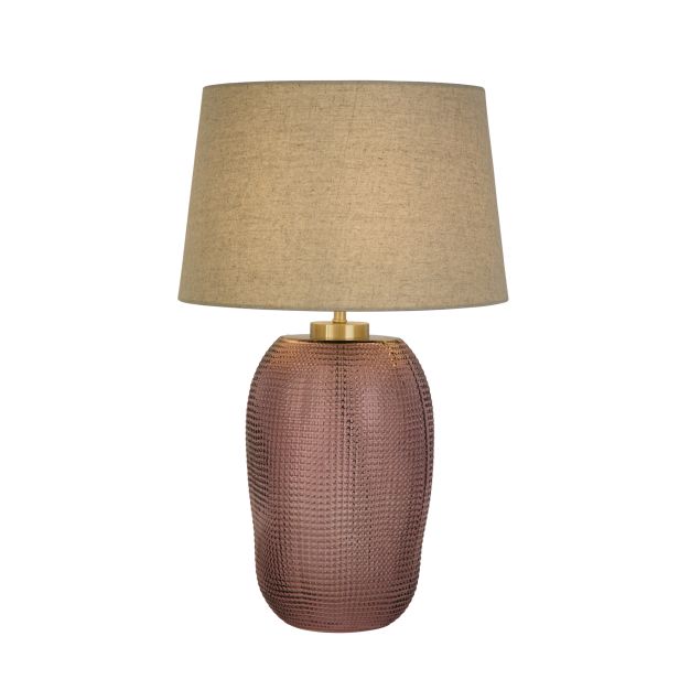 Searchlight Amethyst - Tischleuchte - Ø 33 x 53 cm - rosa und beige