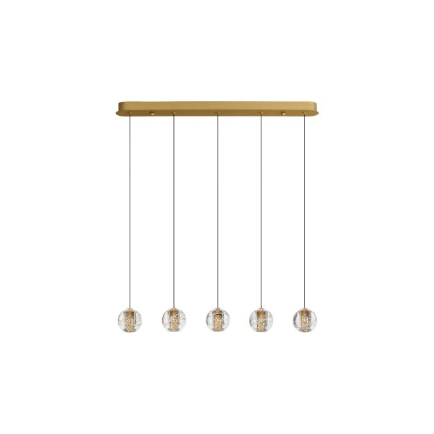 Nova Luce Licio - Hängelampe - 84 x 150 x 10 cm - 16W dimmbar LED inkl. - gold