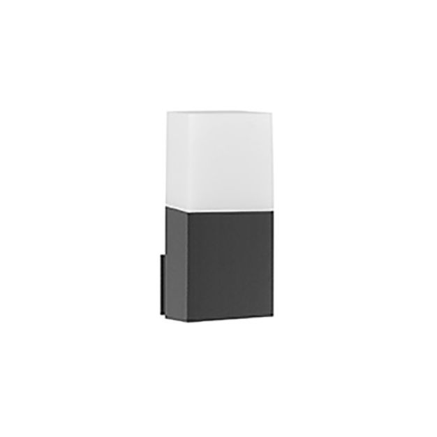 Nova Luce Stick - Außenwandleuchte - 7,6 x 11 x 17 cm - IP54 - dunkelgrau