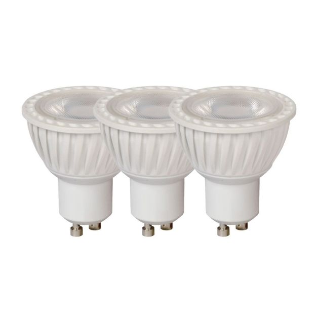 Lucide LED-Strahler (3er-Set) - Ø 5 x 5,3 cm - GU10 - 5W dimmbar - 3000K - weiß