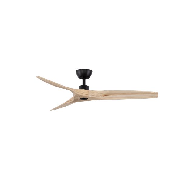 Nova Luce Ninemia - Deckenventilator mit Fernbedienung - Ø 132 cm - schwarz und Naturholz