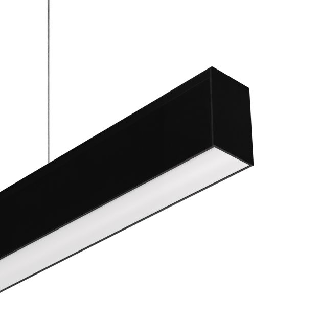 Leuchtenkönig Slim Line Up - Hängeleuchte - Profil 5,5 x 3,3 cm - 19,2W + 14,4W LED pro Meter - schwarz