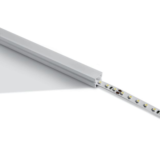 ONE Lichtprofil mit Diffusor - 1,2 x 1,2 cm - 200 cm Länge - IP68 - weiß und opal