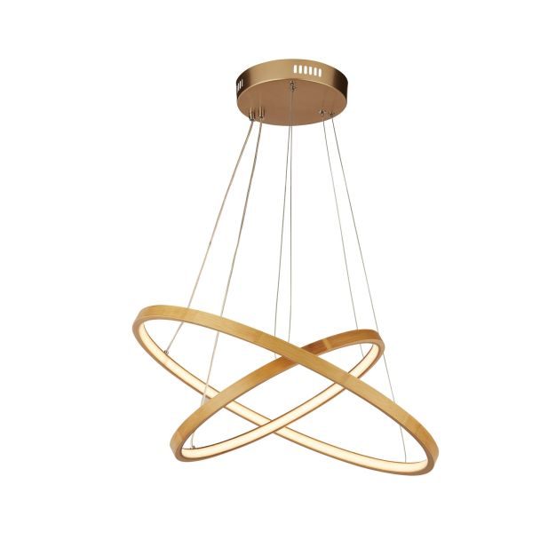 Searchlight Eternity - Pendelleuchte - Ø 50 x 125 cm - 12W LED inkl - gold und hellbraun