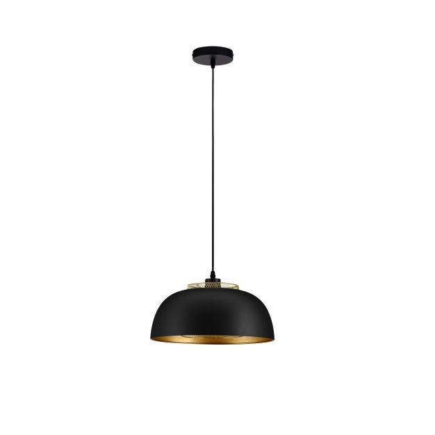 Nova Luce Sqube - Hängelampe - Ø 35 x 130 cm - Sand schwarz und gold