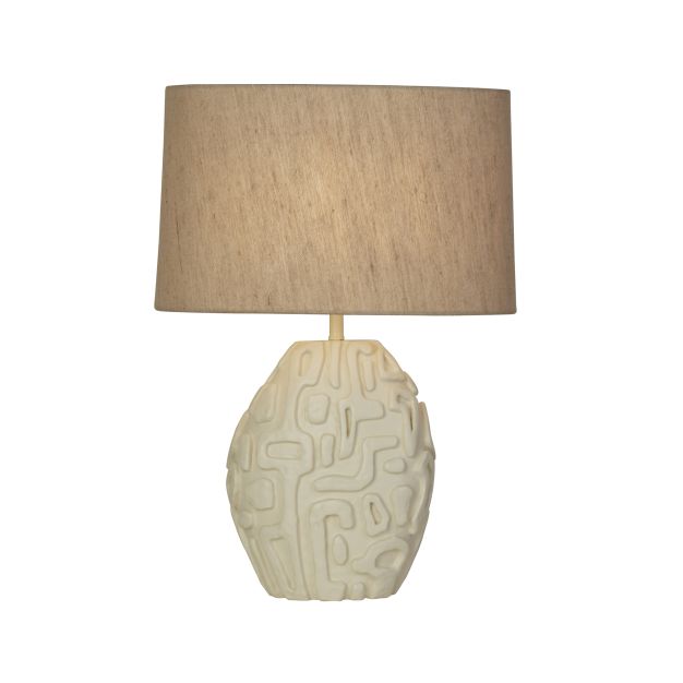 Searchlight Adelaide - Tischleuchte - Ø 42 x 60 cm - creme