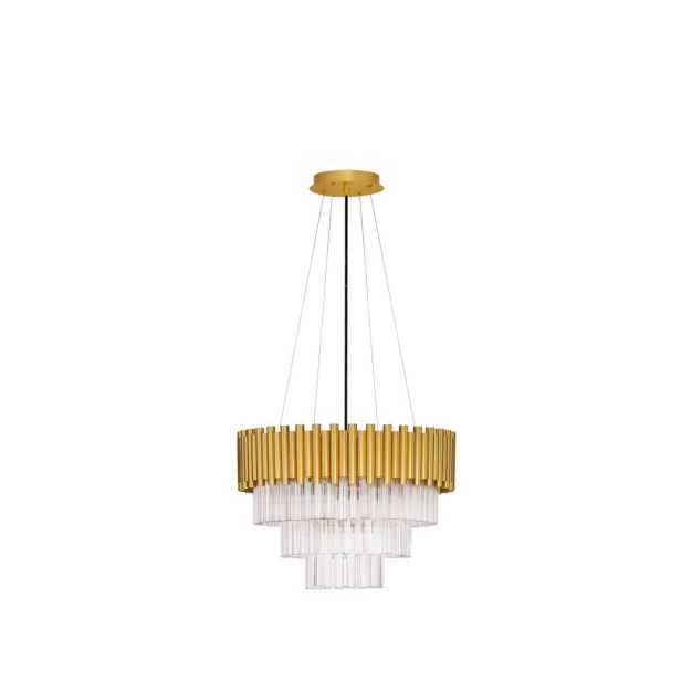 Nova Luce Magnolia - hängeleuchte - Ø 50 x 120 cm - gold