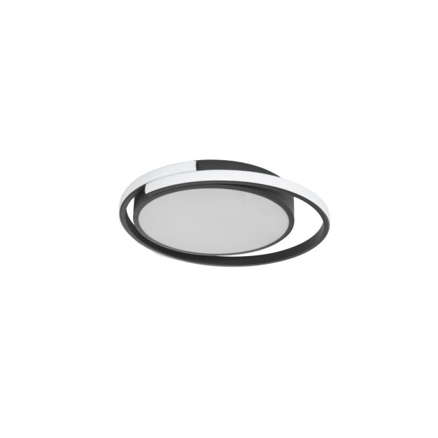 Nova Luce Odrey - deckenleuchte - Ø 40 x 5 cm - 22W LED inkl. - sand schwarz