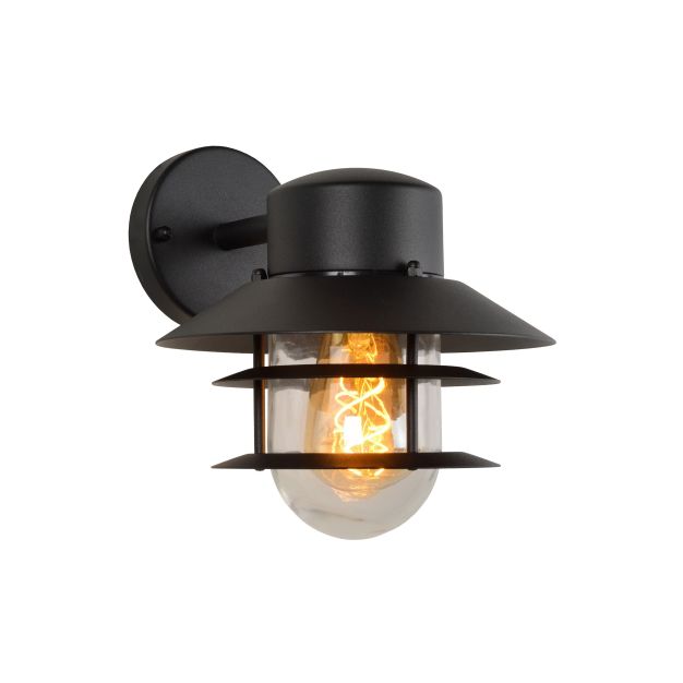 Lucide Zico - Außenwandleuchte - 26 x 22 x 23 cm - IP44 - schwarz