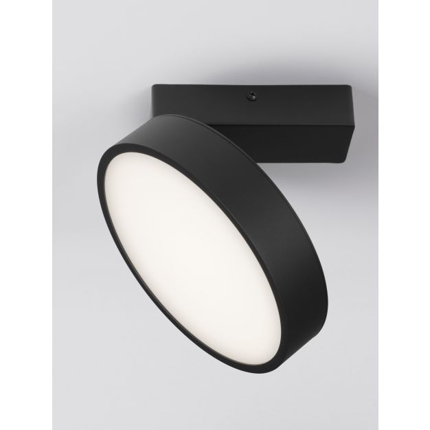 Nova Luce Perfect Profile - Deckenleuchte mit Fernbedienung (inkl.) - Ø 20 x 9,5 cm - 20W dimmbare LED inkl. - 2700K-6000K - schwarz