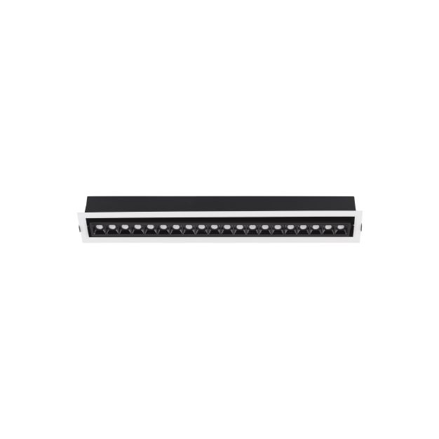 Nova Luce Cantia - Einbaustrahler - 59,4 x 8,2 cm - 576 x 72 mm Einbaumaß - 30W LED inkl. - schwarz - warmweiß