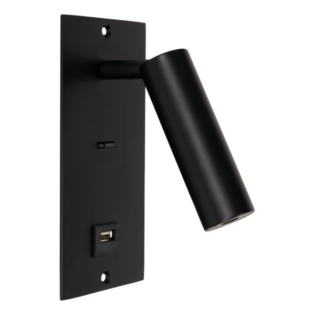 Projectlight Victoria USB - Wandeinbauleuchte - 8 x 16 x 16 cm - schwarz