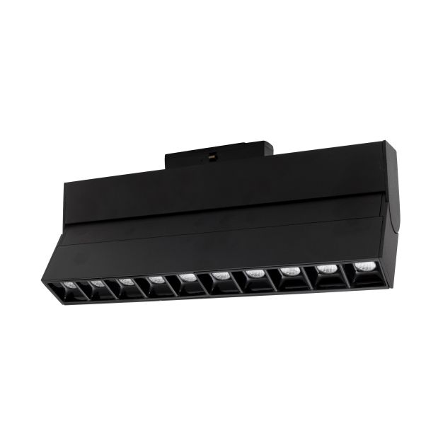 Nova Luce Este - Leuchte für Magnetprofilsystem - 27,4 x 3,4 x 11,6 cm - 15W LED inkl. - schwarz - warmweiße Lichtfarbe