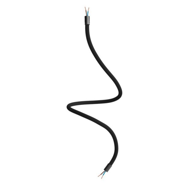 Creative Cables - Flexibler Schlauch mit Textilüberzug - 90 cm - schwarz