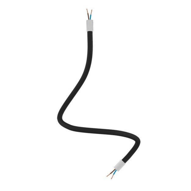 Creative Cables - Flexibler Schlauch mit Textilüberzug - 60 cm - weiß