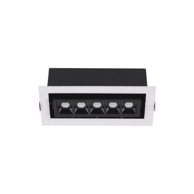 Nova Luce Cantia - Einbaustrahler - 19 x 8,2 cm - 178 x 72 mm Einbaumaß - inkl. 8W LED - schwarz - warmweiß