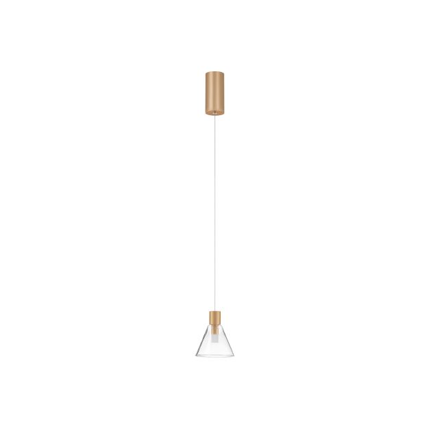 Nova Luce Glass Doc - Hängeleuchte - Ø 12 x 120 cm - 5W LED inkl. - gold