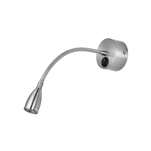 Nova Luce Flex - Wandleuchte mit Schalter - Ø 7 x 30 cm - 3W LED inkl. - Chrom