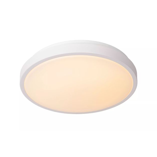 Lucide Dasher - Deckenleuchte - Ø 34,8 x 9,8 cm - 18W LED inkl - IP44 - weiß