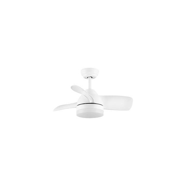 Nova Luce Nerina - Deckenventilator mit Licht und Fernbedienung - Ø 76 x 49 cm - 18W LED inkl. - matt weiß