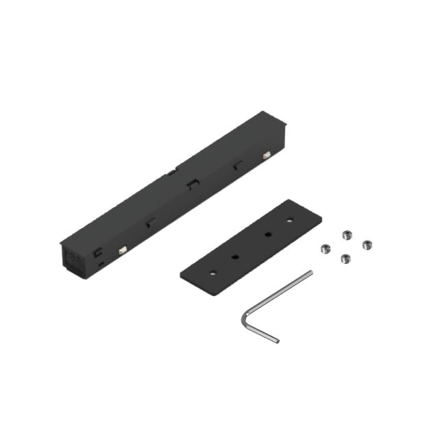 VK Lighting Eiva - Magnetisches Schienensystem - Elektrischer und mechanischer Verbinder für Aufbauprofil - Schwarz
