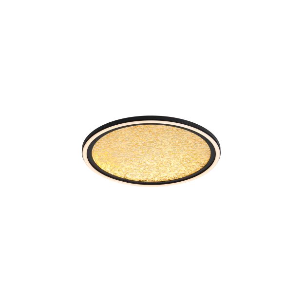 Searchlight Luna - Deckenleuchte - Ø 40 x 6 cm - 36W dimmbare LED inkl - gold und schwarz